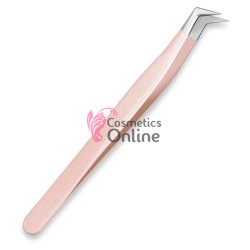 Penseta pentru gene false fir cu fir Rose-Gold curba mega volum ZJ01- de inalta precizie